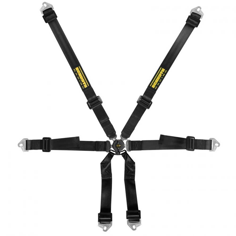Schroth Harness - Clubman 2x2 6-Point Belts - 2in Lap Pullup, Sub snap - FIA 8853-2016